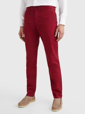 Tommy Hilfiger 1985 Essential Straight Chinos Pantolon Erkek Kırmızı | TH578PZX