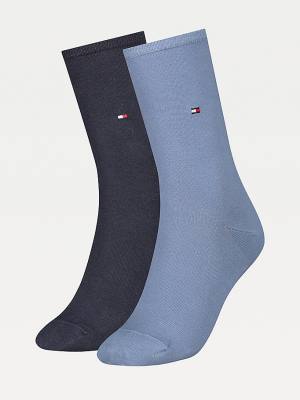 Tommy Hilfiger 2-Pack Gündelik Çorap Kadın Mavi | TH038BTI