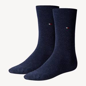 Tommy Hilfiger 2-Pack Klasik Çorap Erkek Mavi | TH864NSJ