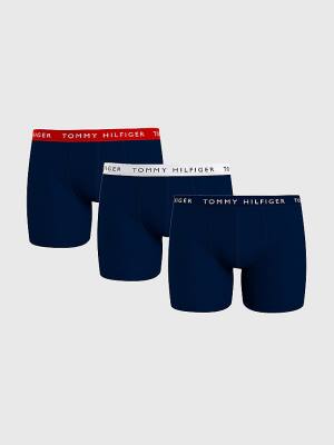 Tommy Hilfiger 3-Pack Logo Waistband Boksör Briefs İç Giyim Erkek Kahverengi | TH671MGP