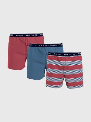 Tommy Hilfiger 3-Pack Logo Waistband Button Fly Boxers İç Giyim Erkek Altın | TH918FHU