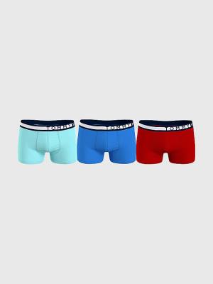 Tommy Hilfiger 3-Pack Logo Waistband Trunks İç Giyim Erkek Mavi | TH246WSP