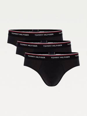 Tommy Hilfiger 3-Pack Pamuklu Briefs İç Giyim Erkek Siyah | TH504UYE