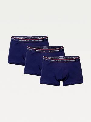 Tommy Hilfiger 3-Pack Premium Logo Waistband Trunks İç Giyim Erkek Mavi | TH521YQM