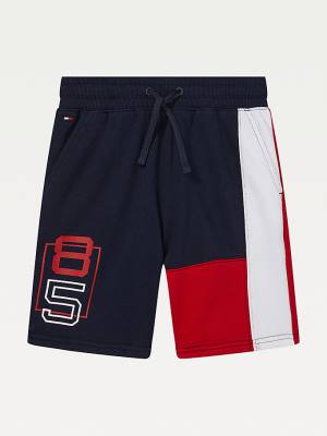 Tommy Hilfiger Adaptive Colour-Blocked Knit Shorts Pantolon Erkek Çocuk Mavi | TH123GDF