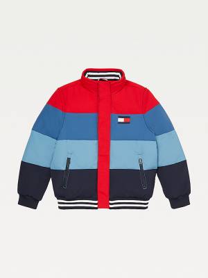 Tommy Hilfiger Adaptive Colour-Blocked Quilted Regatta Ceket Erkek Çocuk Mavi | TH268VZW