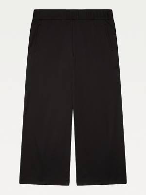 Tommy Hilfiger Adaptive Geniş Leg Cropped Trousers Jean Pantolon Kadın Siyah | TH640AEH