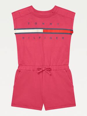 Tommy Hilfiger Adaptive Knit Playsuit Elbise Kiz Çocuk Pembe | TH357WBI