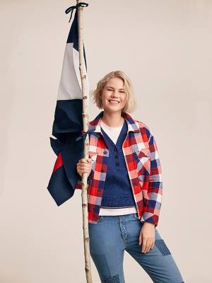 Tommy Hilfiger Adaptive Multicolour Plaid Shacket Gömlek Kadın Multi | TH764AZN