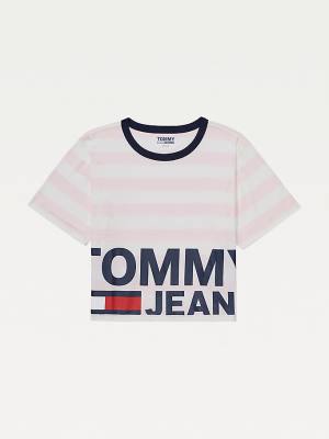 Tommy Hilfiger Adaptive Organic Pamuklu Tişört Kadın Pembe | TH039SCZ