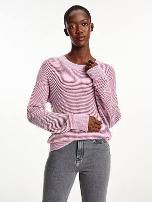 Tommy Hilfiger Alpaca Wool Relaxed Fit Jumper Kazak Kadın Pembe | TH496IQN