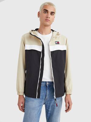 Tommy Hilfiger Badge Chicago Windbreaker Ceket Erkek Siyah | TH296PDF