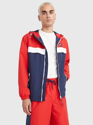 Tommy Hilfiger Badge Chicago Windbreaker Ceket Erkek Mavi | TH960QWB