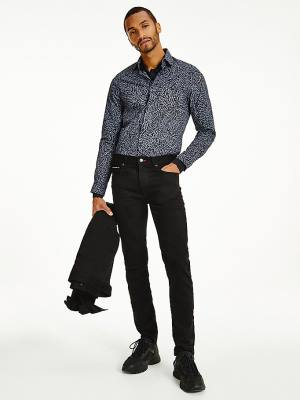 Tommy Hilfiger Bleecker Slim Black Jean Pantolon Erkek Denim | TH109UWI