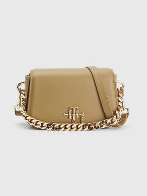 Tommy Hilfiger Chain Mini Crossover Çanta Kadın Kahverengi | TH795LDP