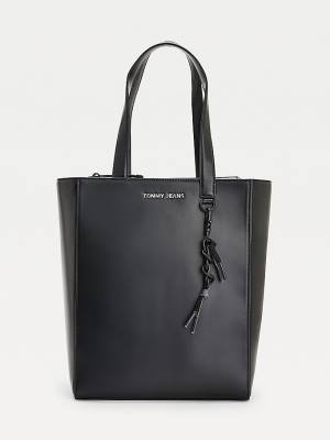 Tommy Hilfiger Charm Tote Çanta Kadın Siyah | TH987KZE