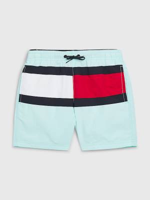 Tommy Hilfiger Colour-Blocked Mid Cut Cut Cut Length Shorts Mayo Erkek Çocuk Mavi | TH289EGM