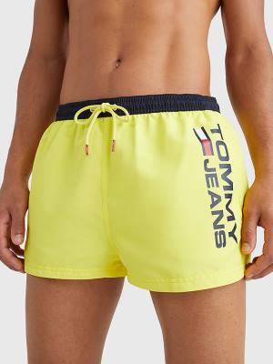 Tommy Hilfiger Contrast Pocket Kısa Length Shorts Mayo Erkek Sarı | TH963IZW