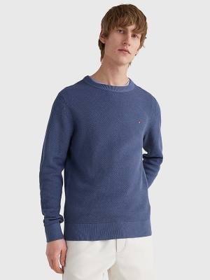 Tommy Hilfiger Crew Neck Jumper Kazak Erkek Mavi | TH790PIM