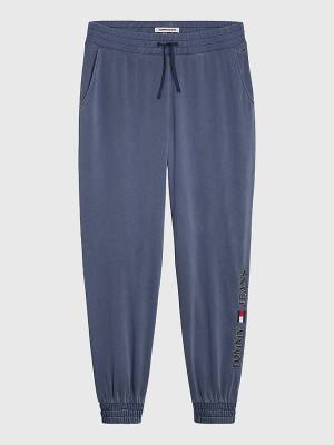 Tommy Hilfiger Curve Relaxed Fit Logo Joggers Pantolon Kadın Mavi | TH834UQF