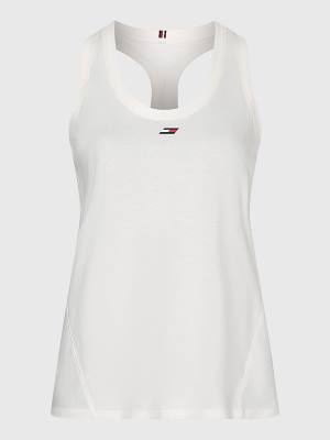 Tommy Hilfiger Curve Spor Organic Pamuklu Tank Top Tişört Kadın Beyaz | TH369ONA