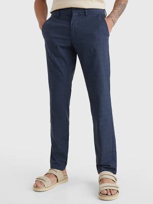 Tommy Hilfiger Denton Straight Check Pantolon Erkek Mavi | TH839LCT