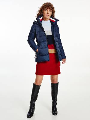 Tommy Hilfiger Down-Filled Padded Ceket Kadın Mavi | TH896WTD