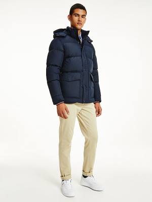 Tommy Hilfiger Down Puffer Ceket Erkek Mavi | TH874CZV