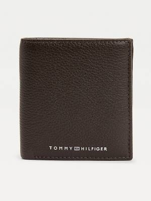 Tommy Hilfiger Downtown Deri Trifold Cüzdan Erkek Kahverengi | TH452VZN