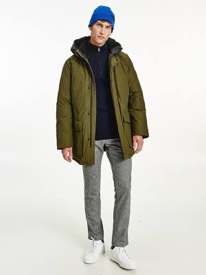 Tommy Hilfiger Dry Wax Filled Rockie Parka Kaban Erkek Kahverengi | TH603JSN