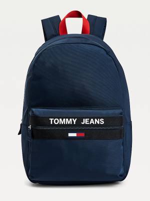 Tommy Hilfiger Essential Contrast Handle Backpack Çanta Erkek Mavi | TH709SGI