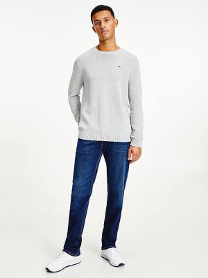 Tommy Hilfiger Essential Crew Neck Jumper Kazak Erkek Gri | TH378BJW