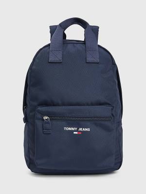 Tommy Hilfiger Essential Logo Backpack Çanta Kadın Mavi | TH783SQU