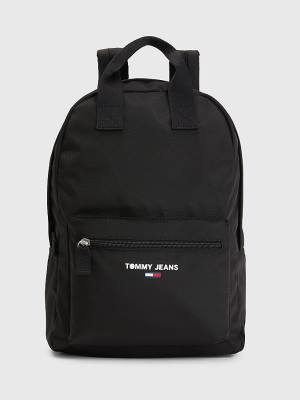 Tommy Hilfiger Essential Logo Backpack Çanta Kadın Siyah | TH901QAJ