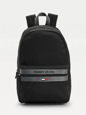 Tommy Hilfiger Essential Logo Recycled Polyester Backpack Çanta Erkek Siyah | TH389VYH