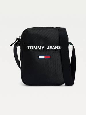 Tommy Hilfiger Essential Logo Reporter Çanta Erkek Siyah | TH027PGD