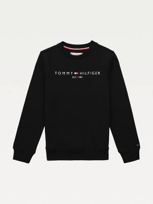 Tommy Hilfiger Essential Logo Sweatshirt Kiz Çocuk Siyah | TH709PTZ