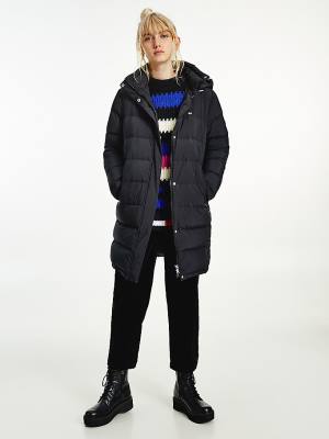 Tommy Hilfiger Essential Long Puffer Coat Ceket Kadın Siyah | TH092TZS