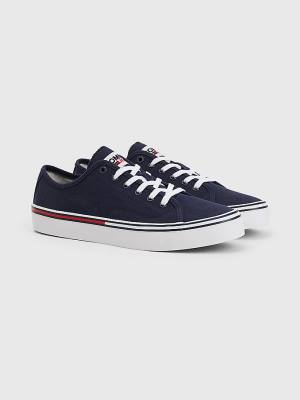 Tommy Hilfiger Essential Low-Cut Spor Ayakkabı Erkek Mavi | TH085BVN