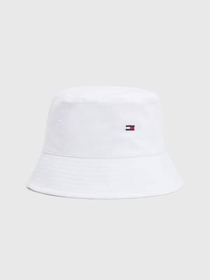 Tommy Hilfiger Essential Organic Pamuklu Bucket Şapka Kadın Beyaz | TH385DLP