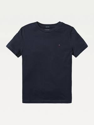 Tommy Hilfiger Essential Organic Pamuklu Tişört Erkek Çocuk Mavi | TH425VJW