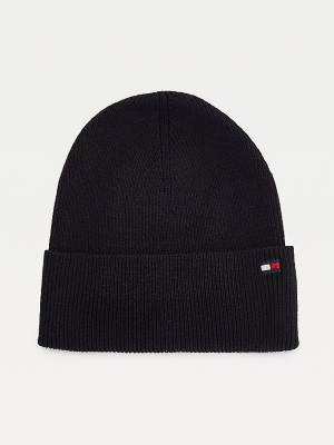 Tommy Hilfiger Essential Pamuklu Cashmere Beanie Şapka Kadın Siyah | TH296SZT