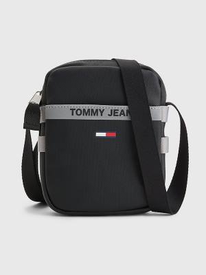 Tommy Hilfiger Essential Reflective Reporter Çanta Erkek Siyah | TH013UKD