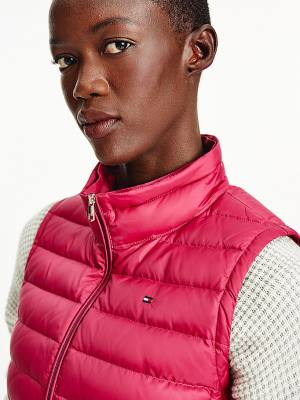 Tommy Hilfiger Essential Removable Hood Down Vest Kaban Kadın Kırmızı | TH021FOI