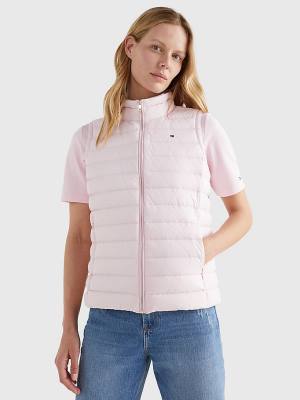 Tommy Hilfiger Essential Removable Hood Down Vest Kaban Kadın Pembe | TH105SPR