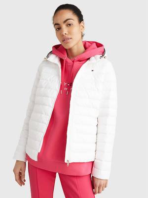 Tommy Hilfiger Essential Removable Hood Down Ceket Kadın Beyaz | TH482GQN