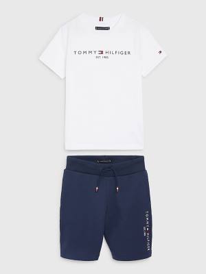 Tommy Hilfiger Essential Shorts And Set Sweatshirt Erkek Çocuk Mavi | TH809GOZ