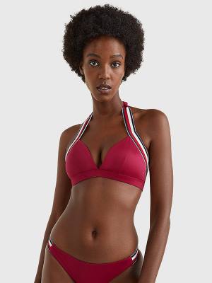 Tommy Hilfiger Fixed Triangle Bikini Top Mayo Kadın Pembe | TH721FXD