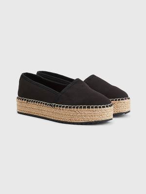 Tommy Hilfiger Flatform Espadrilles Loafer Ayakkabı Kadın Siyah | TH079KBD