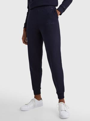 Tommy Hilfiger Fleece Cuffed Leg Joggers Pantolon Kadın Mavi | TH504ZQH